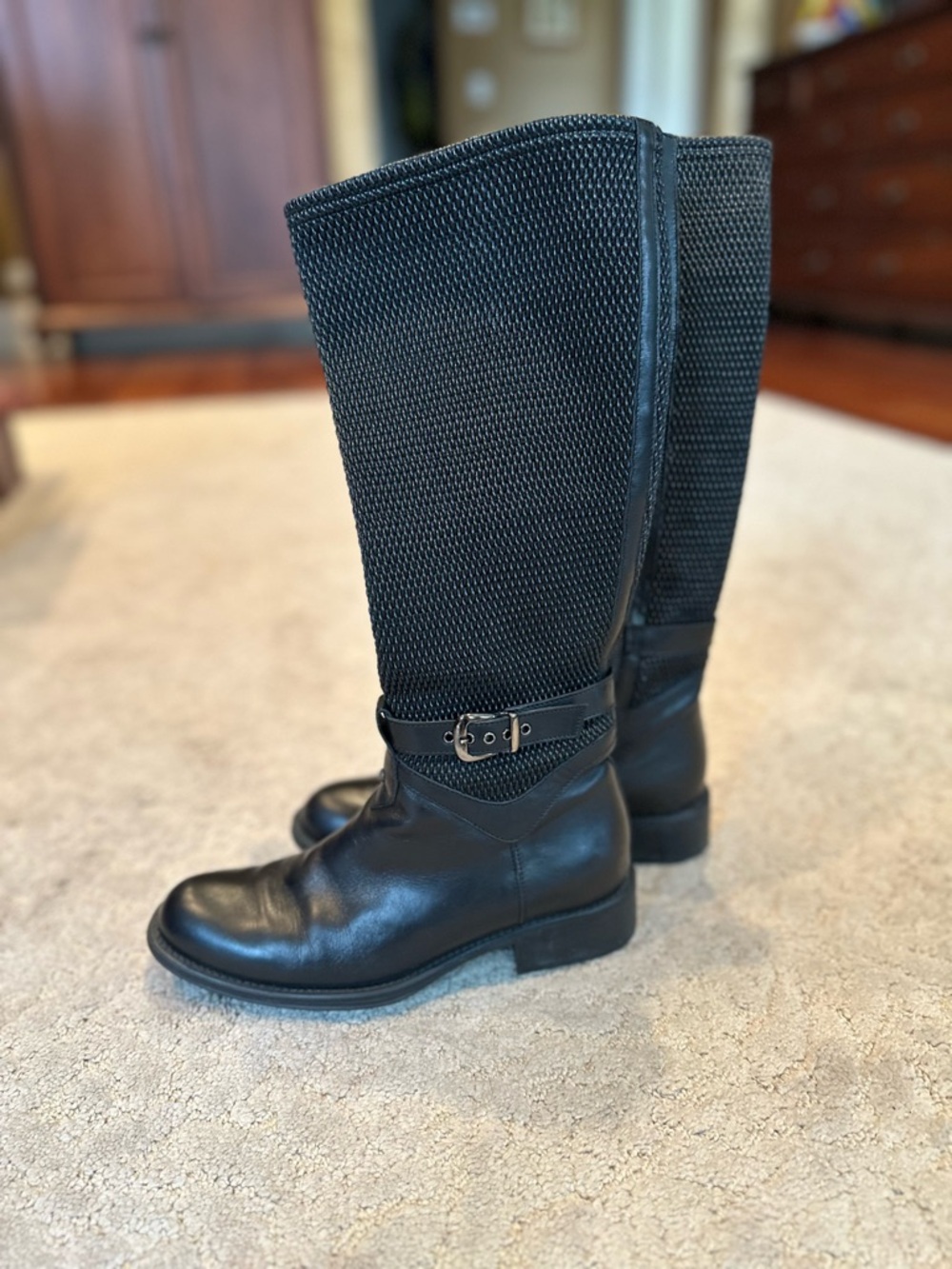 Aquatalia Black Leather Boots
